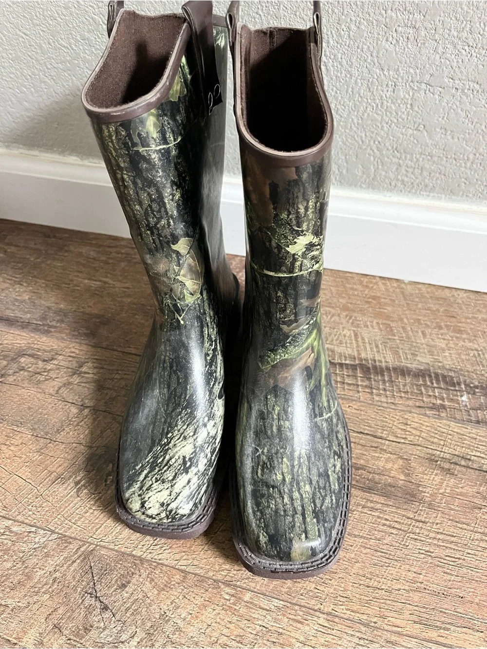 dbl barrel 58116-m boys trenton square toe rain boots mossy oak size 3/4